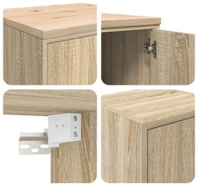 Armários de garagem 2pcs derivados de madeira carvalho sonoma