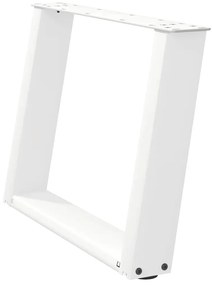 Pés para mesa de centro em formato de U, 2 peças, branco, 60x (42-43)