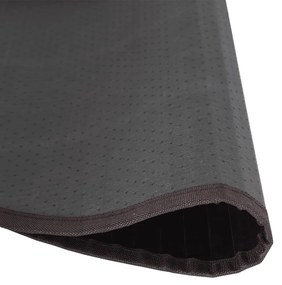 Tapete redondo 100 cm bambu castanho-escuro
