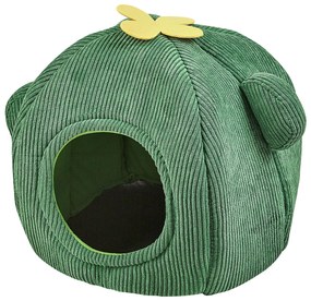 Cama para animal de estimação em bombazine verde 45 x 36 x 36 cm PALU Beliani