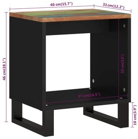 Mesa de centro 40x31x46 cm madeira recuperada/derivados madeira