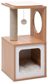 Árvore para gatos com tapete arranhador sisal 60 cm