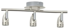 Spotlight de Teto 3 Vias Ajustável Níquel Mate GU10