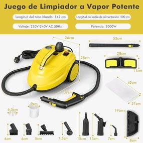 Máquina de Limpeza a Vapor Multiusos "Aster" - 2000W, 1,8L, 13 Acessór