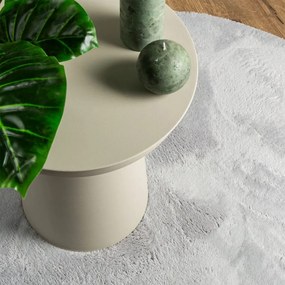 Tapete pelo curto macio e lavável HUARTE Ø 80 cm cinzento