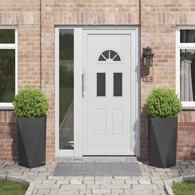 vidaXL Floreira 2 pcs Preto 40 x 40 x 75 cm Aço