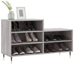 Sapateira 102x36x60 cm derivados de madeira cinzento sonoma