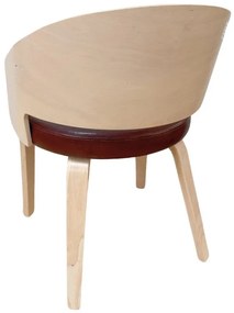 Conjunto de 2 Cadeiras SINTRA, contraplacado de madeira de hevea, natu