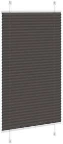 Preto Plissada Cega 80x150 cm Largura Tecido 79,4 cm Poliéster