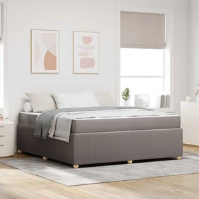 vidaXL Estrutura de cama com colchão Cinzento-acastanhado 180 x 200 cm