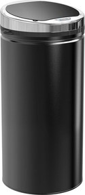 HOMCOM Balde de Lixo Inteligente de Aço Inoxidável 42L Sensor de Movimento e Balde Interno Removível 30,5x30,5x68 cm Preto | Aosom Portugal