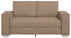 Sofá Loveseat vidaXL Cappuccino 120 cm em Couro Sintético