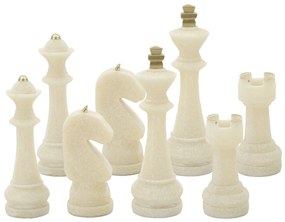 JOGO DE XADREZ QUARZY 8 PEÇAS SORTIDAS CM Ø 4,4X9,2-4,3X13,3-5X16-X4,5X10,3
