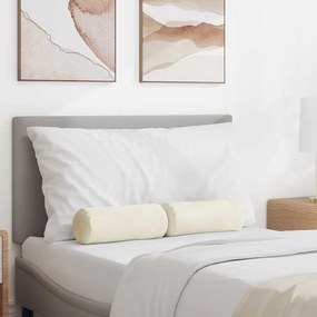 vidaXL Almofadas de Apoio 2 pcs Creme Ø 15 x 40 cm