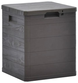 45685 vidaXL Caixa de arrumação para jardim 90 L castanho