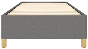 Estrutura de cama sem colchão 90x200 cm tecido cinzento-escuro
