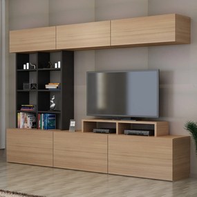 Móvel TV Sasa – Teak Preto – 180 cm