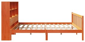 Cama com estante sem colchão 200x200 cm pinho maciço
