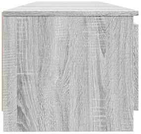 Móvel de TV com luzes LED 140x40x35,5 cm cinzento sonoma