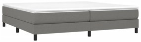 Estrutura de cama sem colchão 200x200 cm tecido cinzento-escuro