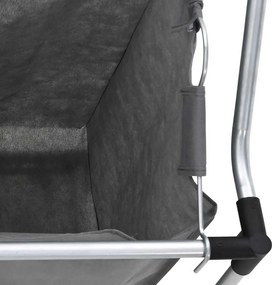 Cesto para roupa suja com rodas 3 compartimentos cinzento