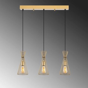 Candeeiro Teltom – Ouro Brilhante – 68 x 15 x 125 cm