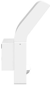Candeeiro parede LED exterior c/ sensor alumínio fundido branco