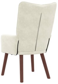 Poltrona Relaxante em Veludo Creme