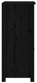 Aparador 40x35x80 cm madeira de pinho maciça Preto