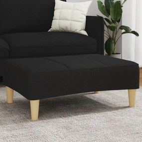 Apoio de pés 77x55x31 cm tecido preto