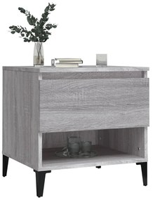 Mesas de apoio 2 pcs 50x46x50 cm deriv. madeira cinzento sonoma