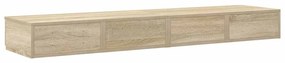 Armário de Cama Carvalho Sonoma 140x36,5x16,5 cm Madeira Engenharia
