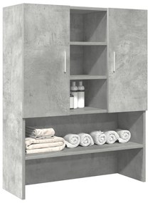 Armário sanita/máquina de lavar 70,5x25,5x90 cm cinzento cimento
