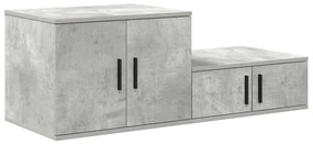 Armário de Armazenamento vidaXL Cinza Concreto 108x41x40 cm Madeira de