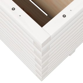 Vaso/floreira de jardim 100x100x49,5 cm pinho maciço branco