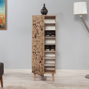 Armário para Calçado Filinta – Carvalho Sonoma – 50x135x38 cm