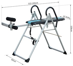 Tábua de Inversão Gravitacional Dobrável com Altura Ajustável 147-198 centímetros - Material de Aço