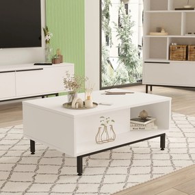 Mesa de Centro ON2 – Branco – 90 cm x 37,6 cm x 60 cm