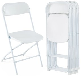 Conjunto 4 Cadeiras de jardim, cozinha, sala Dobráveis Portáteis com Assento e Encosto de Plástico Estrutura Metálica Capacidade de Carga 350 kg Leve