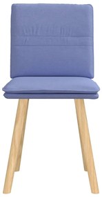 Cadeiras de jantar 2 pcs Jeans Tecido Azul