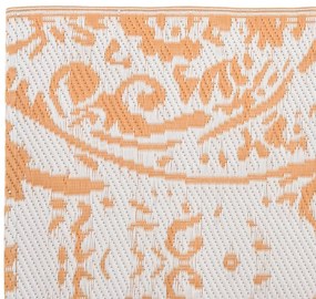 Tapete de exterior 80x250 cm ARAKIL PP laranja e branco