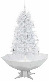 Árvore de Natal c/ neve base formato guarda-chuva 170 cm branco