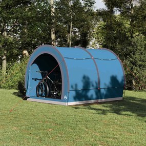 vidaXL Tenda para arrumação de bicicletas Azul 256 x 222 x 182 cm