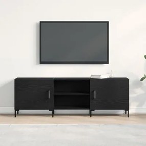 Armário para TV vidaXL Preta Carvalho 150x30x50 cm em Madeira Derivada