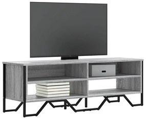 vidaXL Móvel de TV 122x34x41 cm derivados de madeira cinzento sonoma