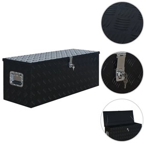 Caixa de alumínio 1085x370x400 mm preto