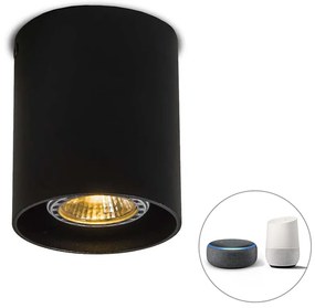 LED Foco de superfície inteligente preto dourado com Wi-Fi GU10 - Tubo Moderno,Design