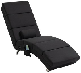 HOMCOM Cadeira de Massagem Poltrona Relaxante Poltrona Reclinável com 8 Pontos de Vibração 5 Modos 56x168x84 cm Preto | Aosom Portugal