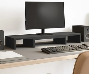 Suporte para monitor ajustável derivados de madeira preto