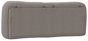 Almofadão de cabeceira 120 cm tecido cinzento-acastanhado